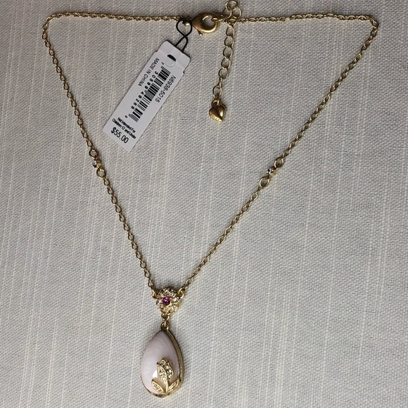 Carolee Blush Cameo Rose Necklace - Picture 9 of 14